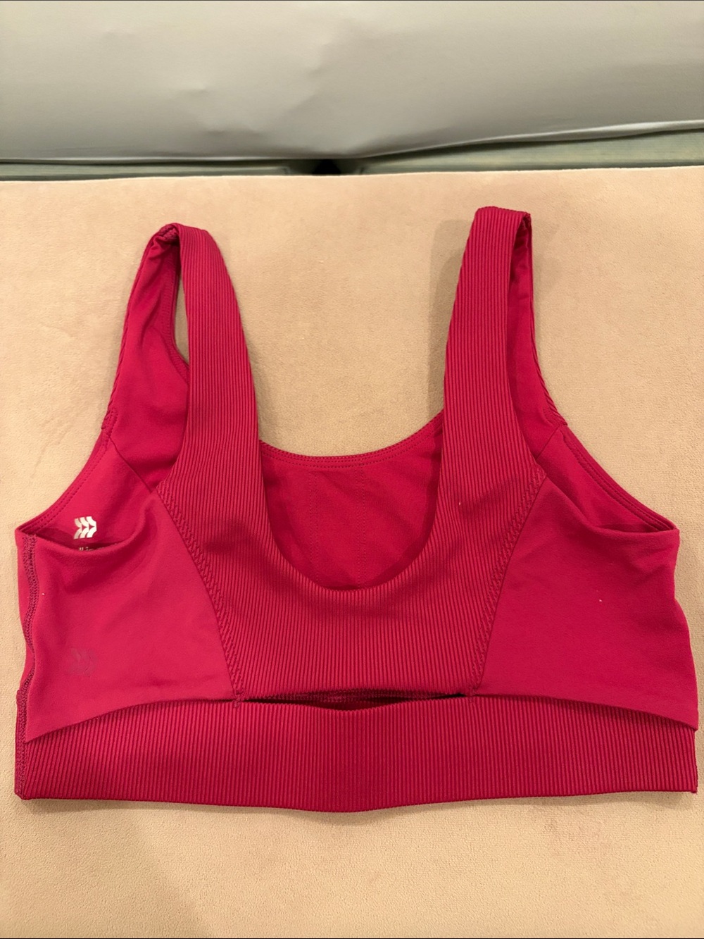 All in Motion - Scoop-Front Active Support Sports Bra - Raspberry - Picture 3 of 4